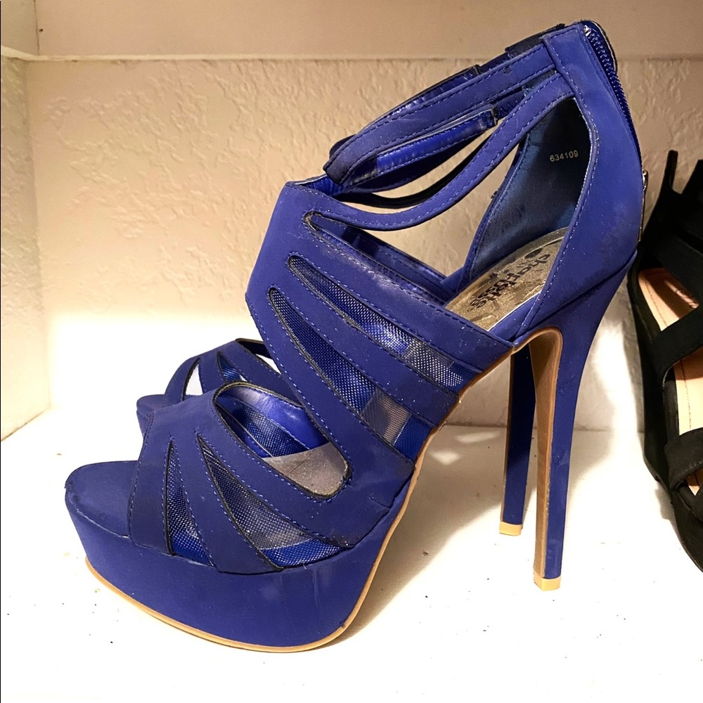 6” Royal Blue high heels Sexy Clubwear